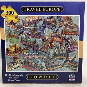 New Travel Europe 300 Piece 16x20 Jigsaw Puzzle Dowdle‎